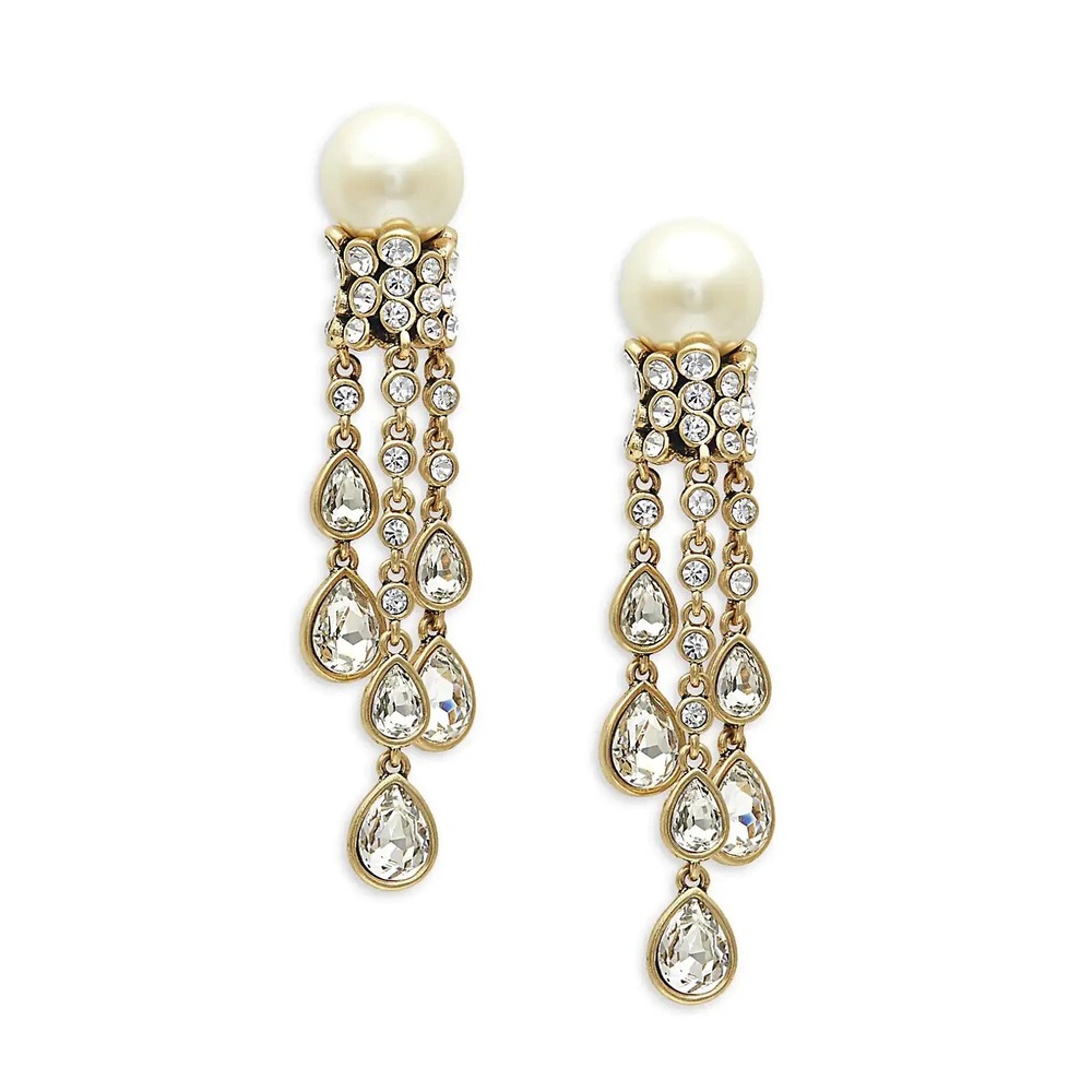 NEW Authentic Heidi‎ Daus "Elegant Tear Drop" Beaded Crystal Drop Earrings